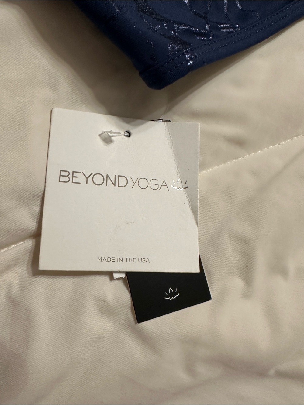 Beyond Yoga Lost Your Marbles Sports Bra w/ Metallic Marble Print - NWT - Size L - Picture 8 of 10